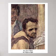 Gesicht eines Schufts durch Filippino Lippi Plakatdruck