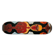 Gesichter, Stammes- Tanz - Personalisiertes Skateboarddeck