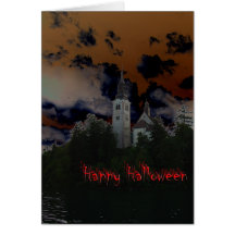 Gespenstische Halloween-Nacht Grußkarte