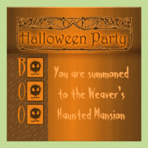 Gespenstische Halloween-Party-Einladungen einladungen