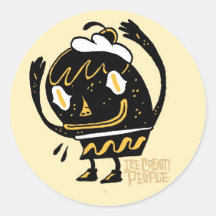 Gespenstische Schale Runder Sticker