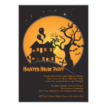 Gespenstische Spuk Haus-Halloween-Party-Einladunge