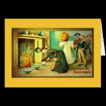 Gespenstische Weissagung Vintager Halloween-Karte karten