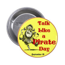 Gespräch wie ein Piraten-Tagesknopf Anstecknadelbutton