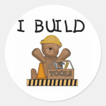 Gestalt-T-Shirts und Geschenke des Bau-I Runde Sticker