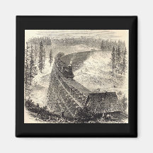 Gestell-Brücke auf der pazifischen Eisenbahn Kühlschrankmagnete