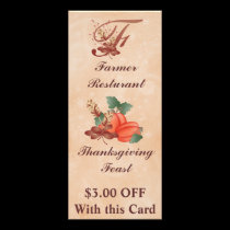 Gestell-Karte /Resturant des Erntedank-Monogramm-F werbeflyer