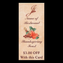 Gestell-Karte /Resturant des Erntedank-Monogramm-J werbeflyer