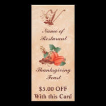 Gestell-Karte /Resturant des Erntedank-Monogramm-V werbeflyer