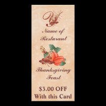 Gestell-Karte /Resturant des Erntedank-Monogramm-Y werbeflyer