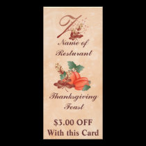 Gestell-Karte /Resturant des Erntedank-Monogramm-z werbeflyer