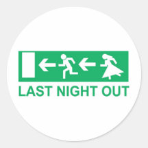 gestern Abend heraus Runde Sticker