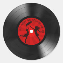 Gestern Abend rettete das DJ mein Leben-Vinylaufze Runde Aufkleber
