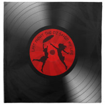 Gestern Abend rettete das DJ mein Leben-Vinylaufze Bedruckte Servietten