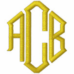 Gestickte Anfangsjacke des Monogramm-drei