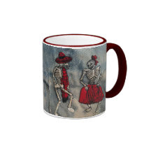 Gestickte Becher-Skelette Kaffee Tassen