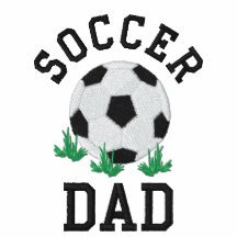 Gesticktes Fußball Vati-T-Shirt