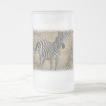 Gestreifter Zebra-mattierter Becher Tassen