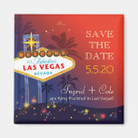 Getting Hitched in Las Vegas Fun Save the Date Fridge Magnets