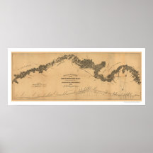 Gettysburg-Eisenbahn-Karte 1839 Posterdrucke