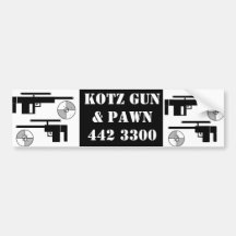 Gewehre, Gewehre, KOTZ GEWEHR u. PAWN442 3300 Auto Sticker
