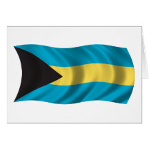 Gewellte Bahamas-Flagge Karte