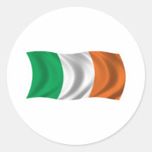 Gewellte Irland-Flagge Sticker