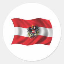 Gewellte Österreich-Flagge Aufkleber