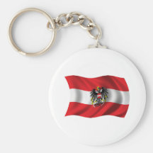 Gewellte Österreich-Flagge Schlüsselband