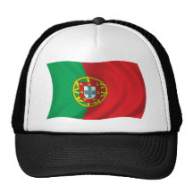 Gewellte Portugal-Flagge Retrokult Cap