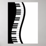 Gewelltes Klavier-Tastatur-Plakat