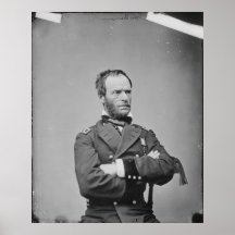 Gewerkschafts-Armee-General William Tecumseh Sherm Poster