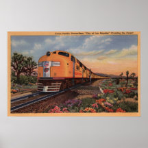 Gewerkschafts-pazifische Eisenbahn "Stadt von Los  Poster