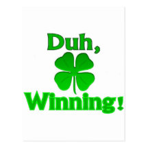 Gewinnenden Tag Charlie Sheens St Patrick Postkarte