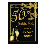 Gewohnheit 50. - Spaß und festliche Champagne Individuelle Ankündigskarten