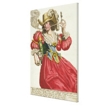 Gewohnheit einer wohlhabenden Dame über 1630 (farb Gespannte Galeriedrucke