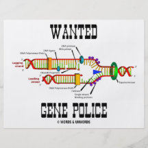 Gewollte Gen-Polizei (DNA-Reproduktions-Spaß) Flyer