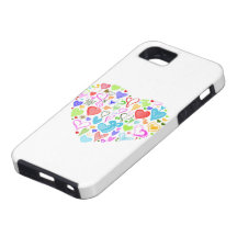 Gezeichnetes Herz gemacht Herz-vom roten blaues Gr iPhone 5 Hüllen