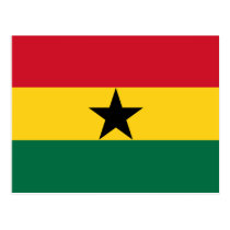 Ghana-Flaggen-Postkarte postkarten