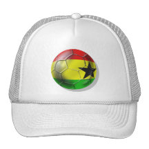 Ghanaische Flagge von Ghana-Fußball für Fans Baseball Mütze