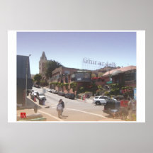 Ghirardelli Quadrat-San Francisco Digital Aquarell Posterdrucke