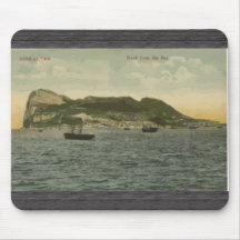 Gibraltar-Felsen von der Bucht, Vintag Mauspads