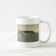 Gibraltar-Felsen von der Bucht, Vintag Kaffee Tassen