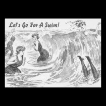 Gibson-Mädchen SETZEN auf den Strand,/POOL,/SCHWIM einladungen