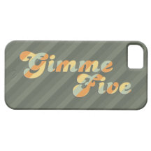 Gimme fünf Retro gestreifte iPhone 5 Etui