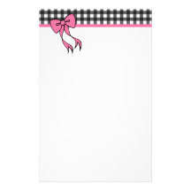 Gingham-Bogen stationär Personalisiertes Druckpapier