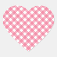 Gingham-Herz-Aufkleber