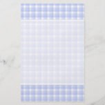 Gingham-Karomuster. Hellblau u. weiß Bedruckte Flyer