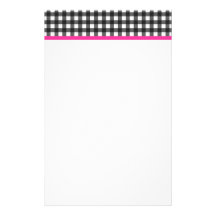 Gingham stationär personalisiertes büropapier