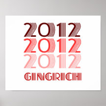 GINGRICH 2012 VINTAG PLAKAT